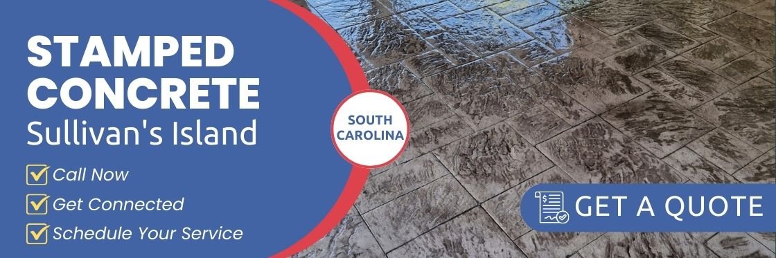 Stamped Concrete Sullivan's Island 29482 SC - Price per sqft